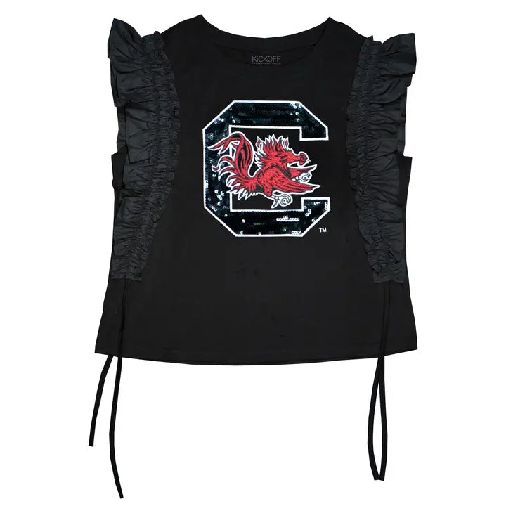 Sequin Ruffle Sleeve