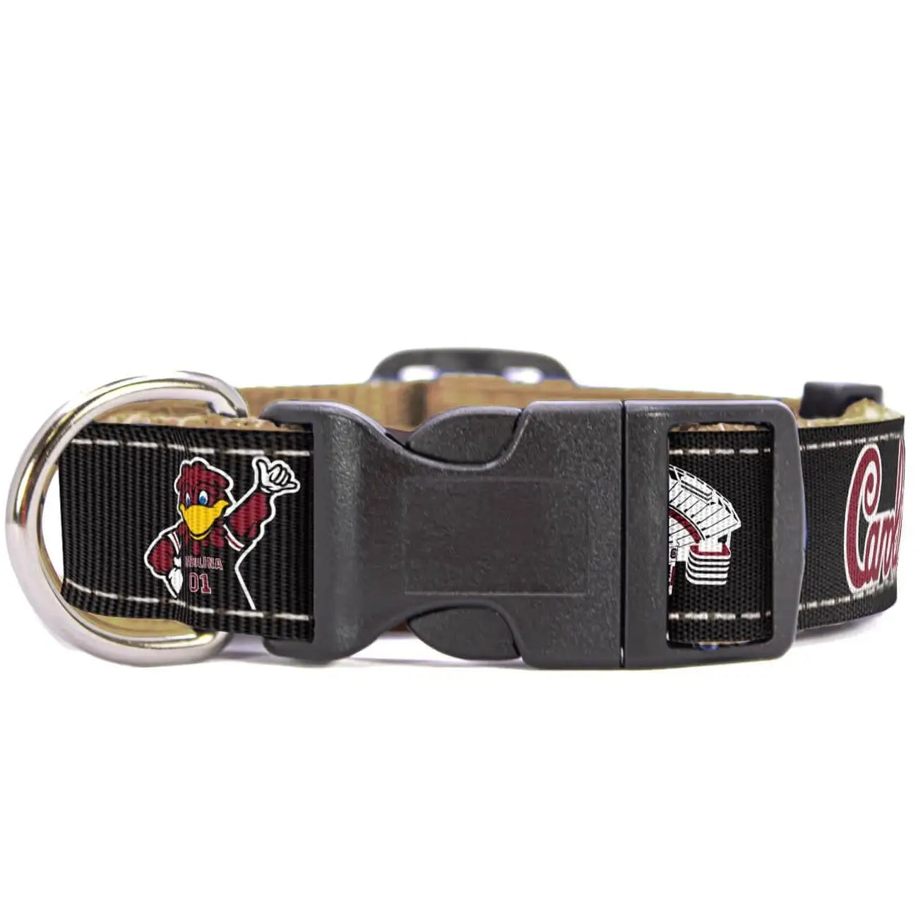Gamecock Collegiate Woven Ribbon Dog Collar.