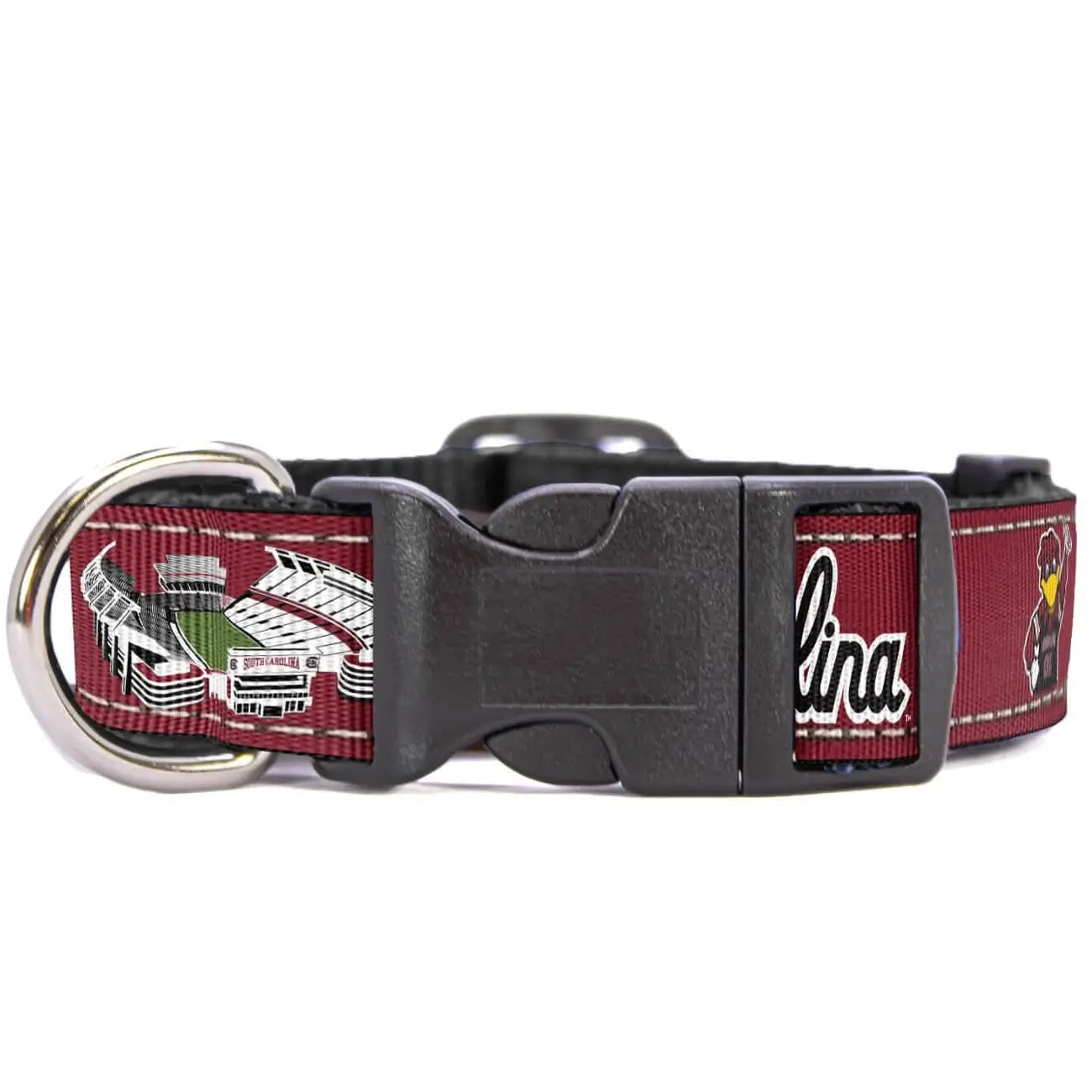 Gamecock Collegiate Woven Ribbon Dog Collar.