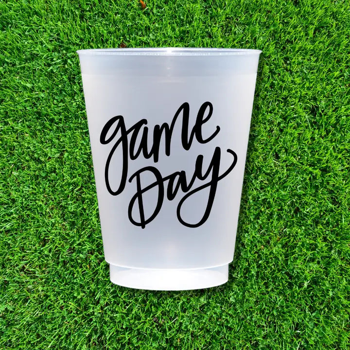 Game Day Tailgate Party Cups Set of 8 16 Ounce Shatterproof