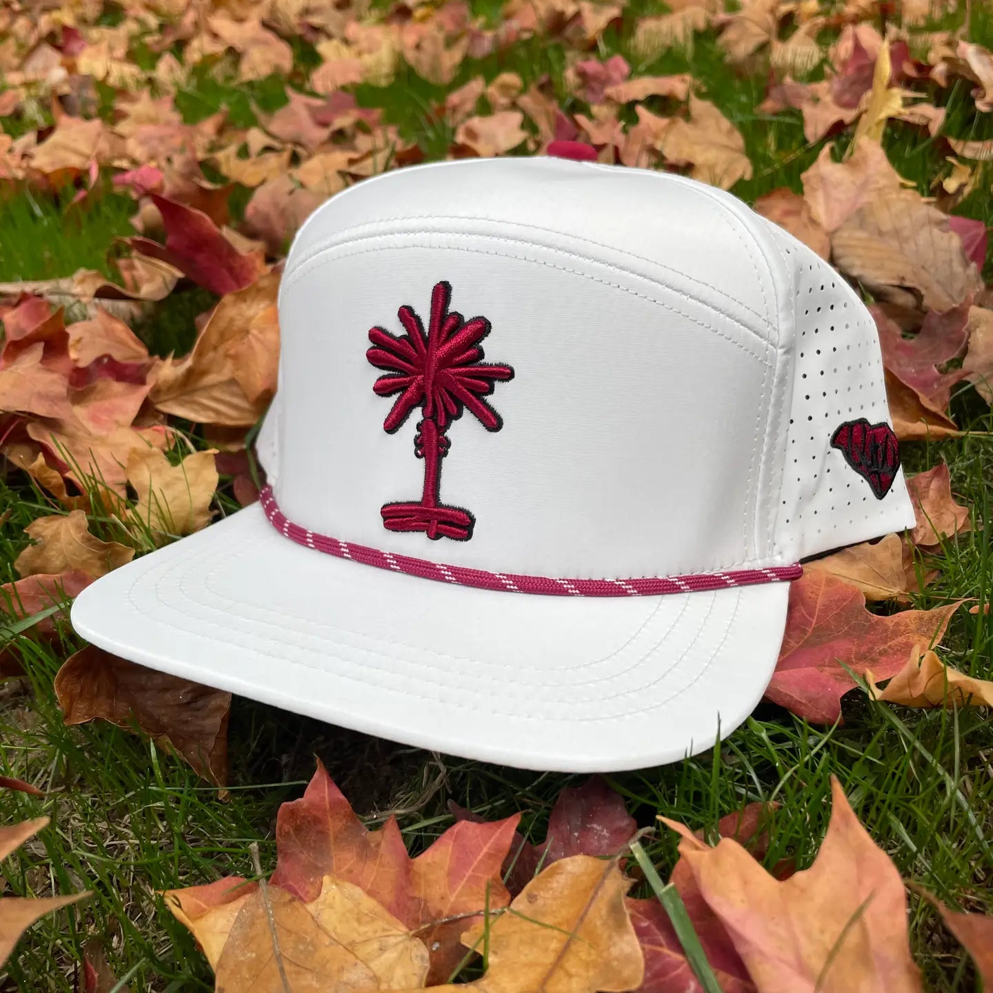 South Carolina Football White Palmetto Snapback Rope Hat