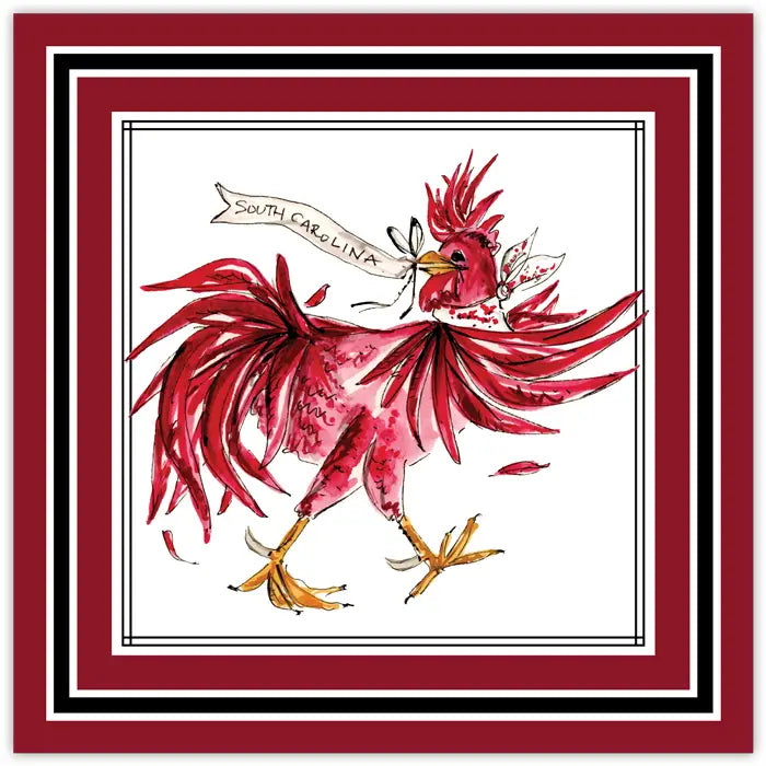 Garnet & Black Gamecock Square Placemat