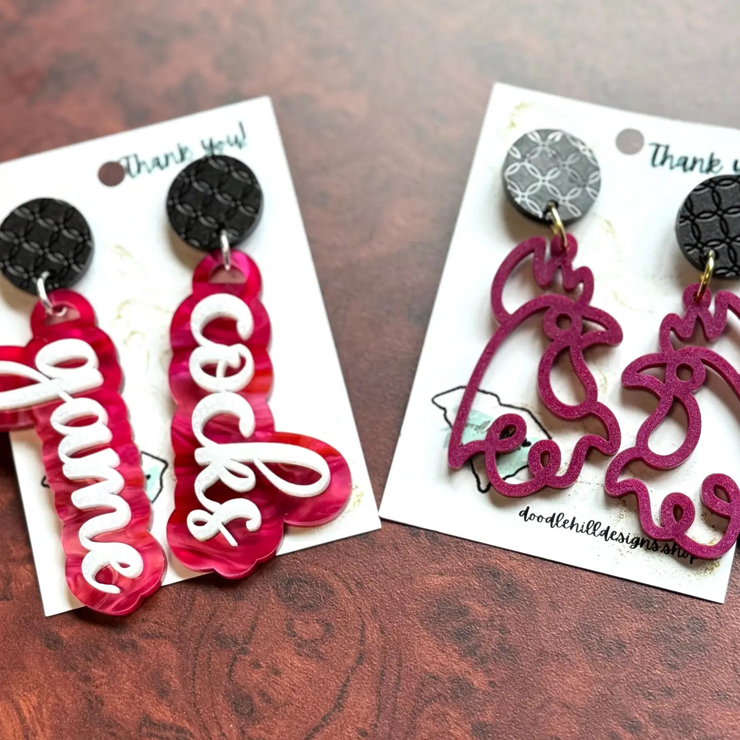 Game Day Statement Earrings| School Spirit| Gamecocks| Go Cocks| Game Day Essentials| Usofc| Stay Cocky