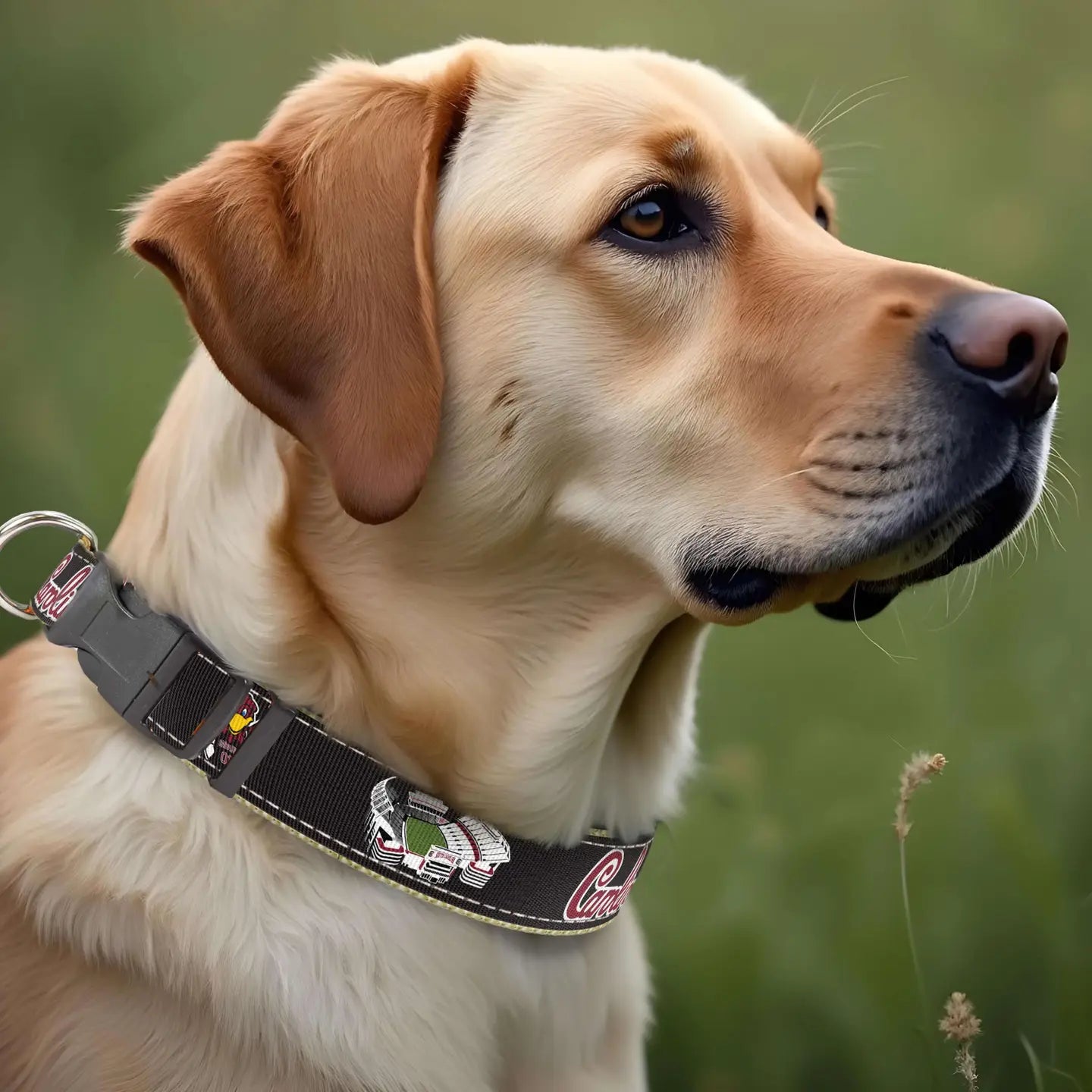 Gamecock Collegiate Woven Ribbon Dog Collar.
