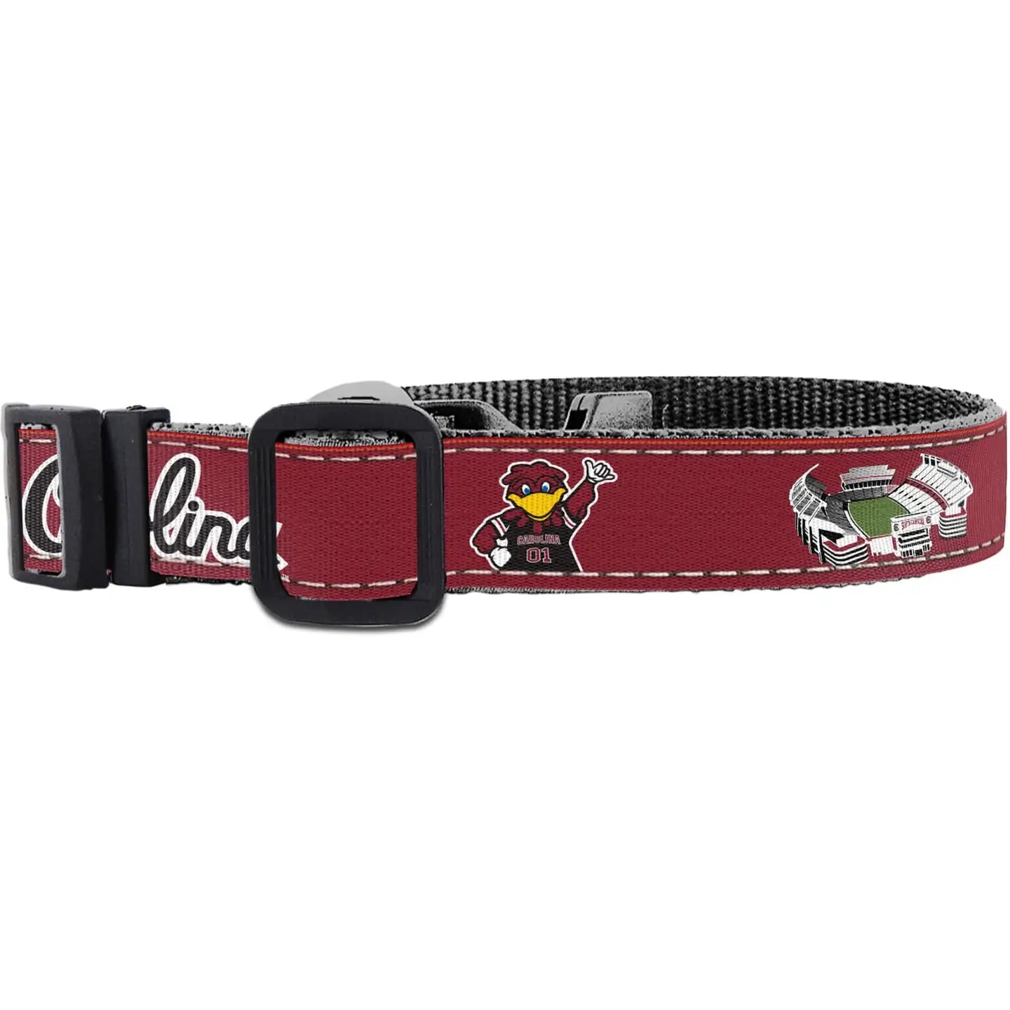 Gamecock Collegiate Woven Ribbon Dog Collar.