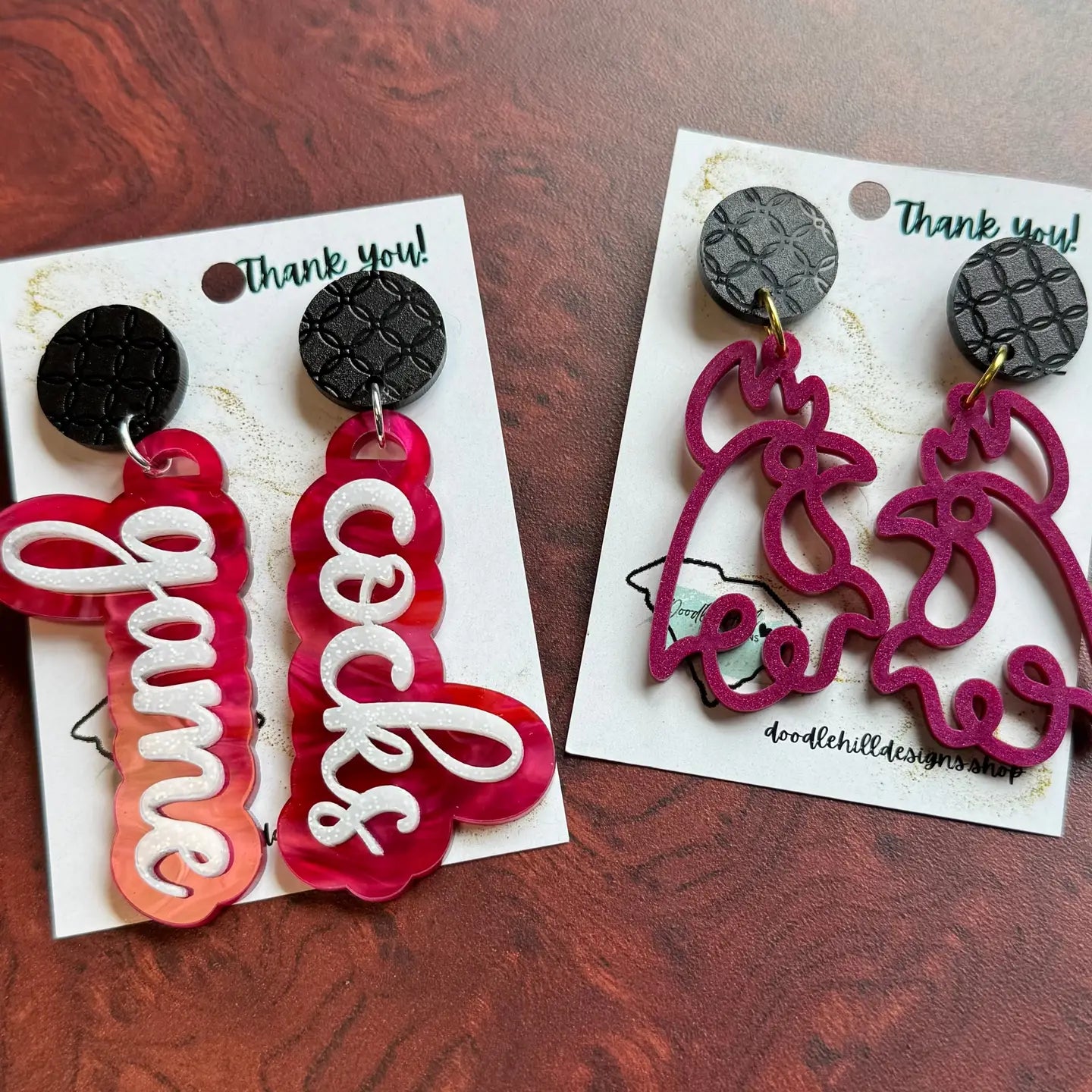 Game Day Statement Earrings| School Spirit| Gamecocks| Go Cocks| Game Day Essentials| Usofc| Stay Cocky