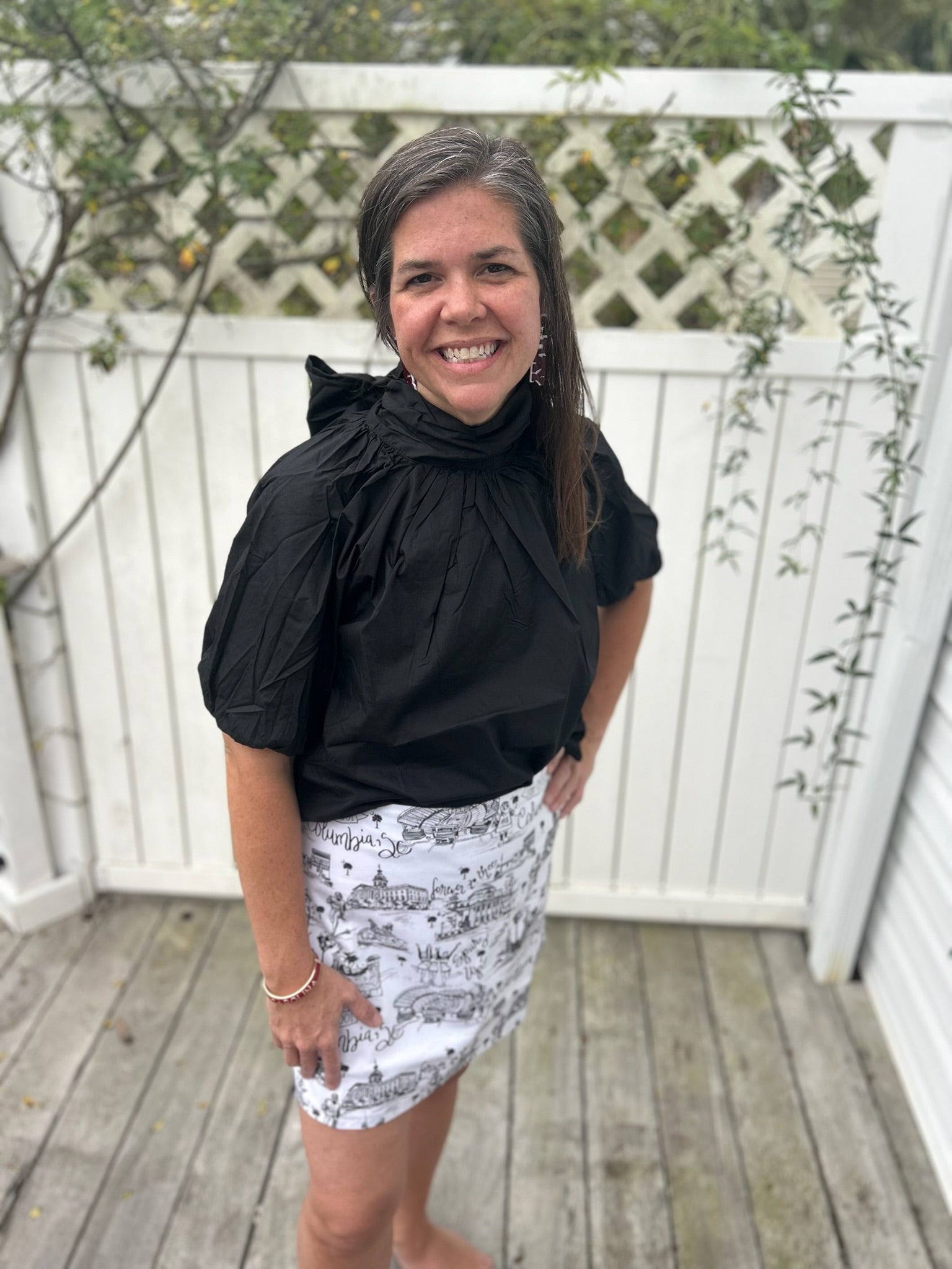 Langley Skirt University of South Carolina Black & White