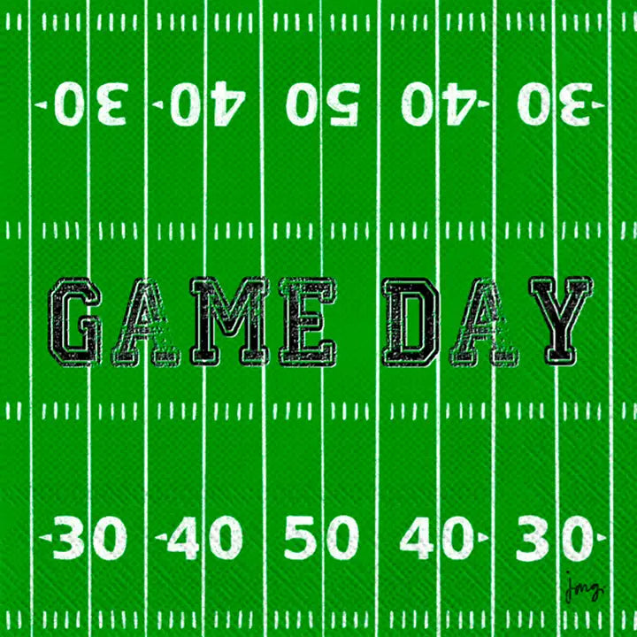 Paper Cocktail Napkins Pack of 20 Game Day Field Football
