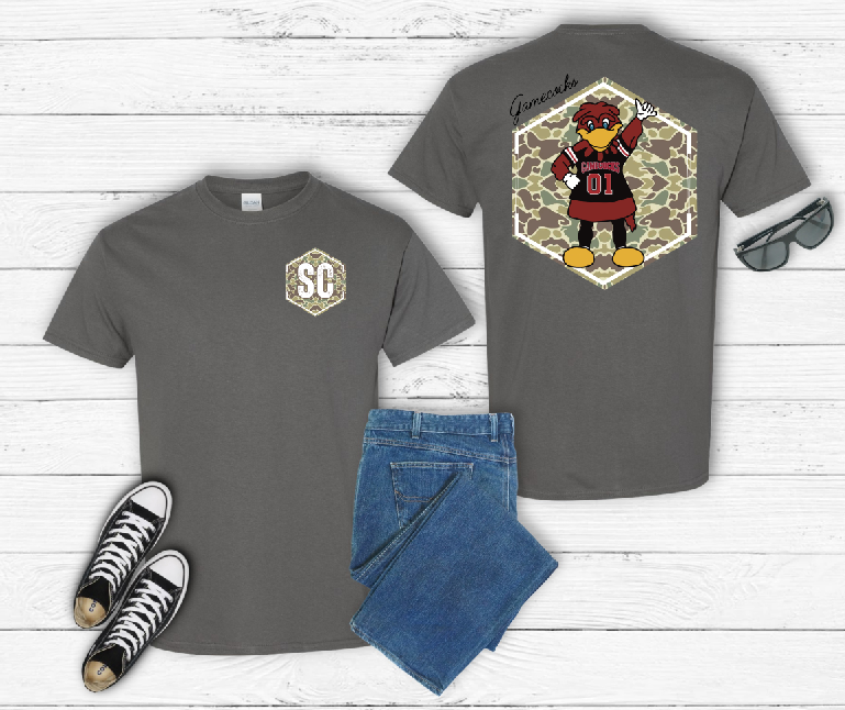 Camo Carolina Big Spur Mascot Infant, Toddler, Youth T-shirt