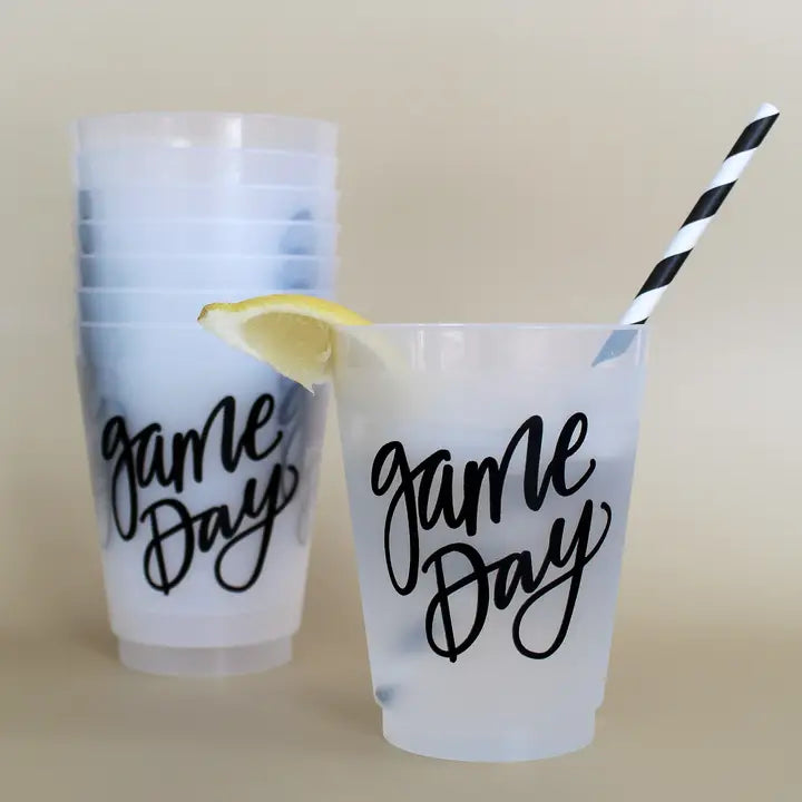 Game Day Tailgate Party Cups Set of 8 16 Ounce Shatterproof