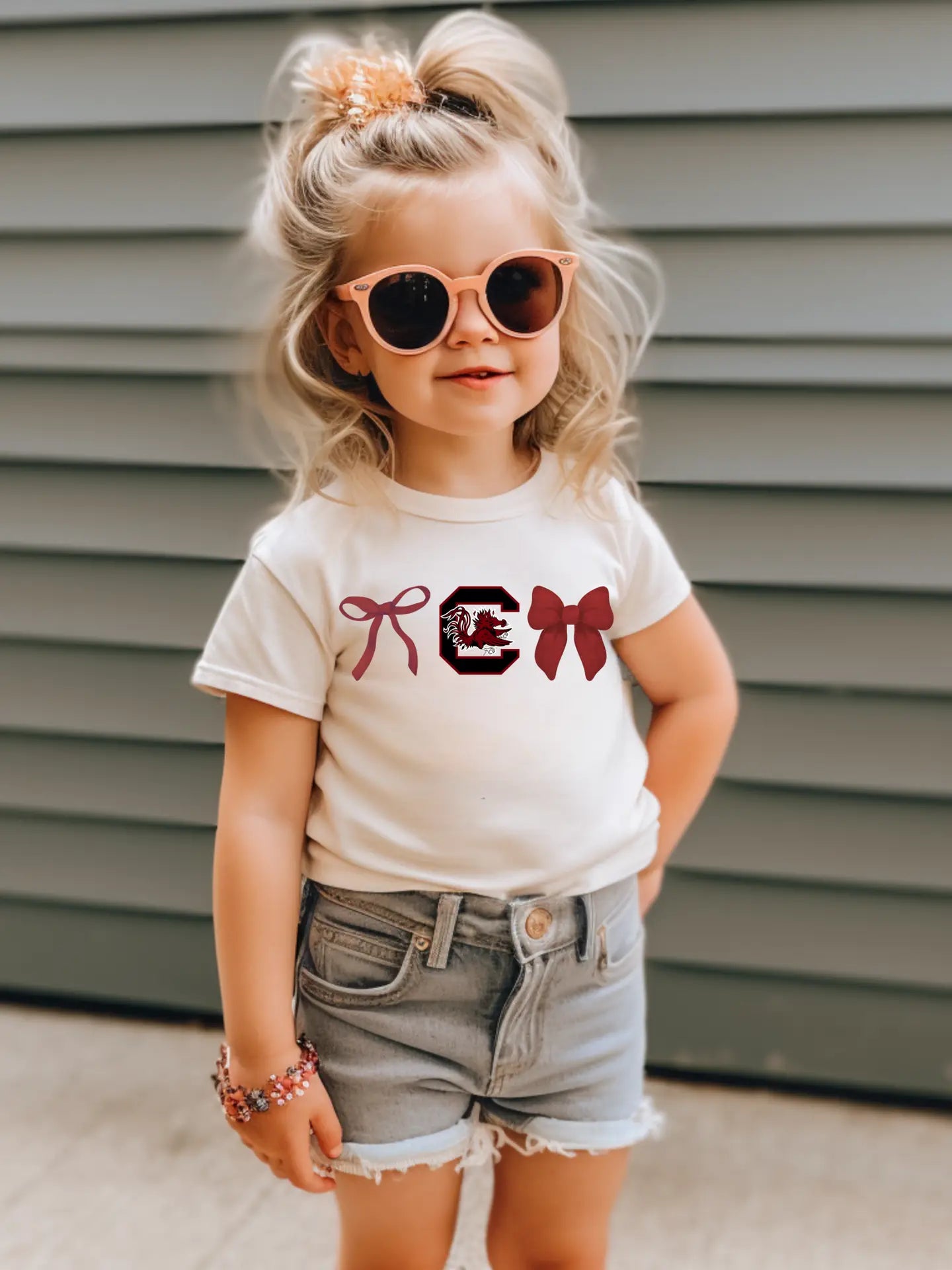 Gamecock Bows Toddler Graphic Tee