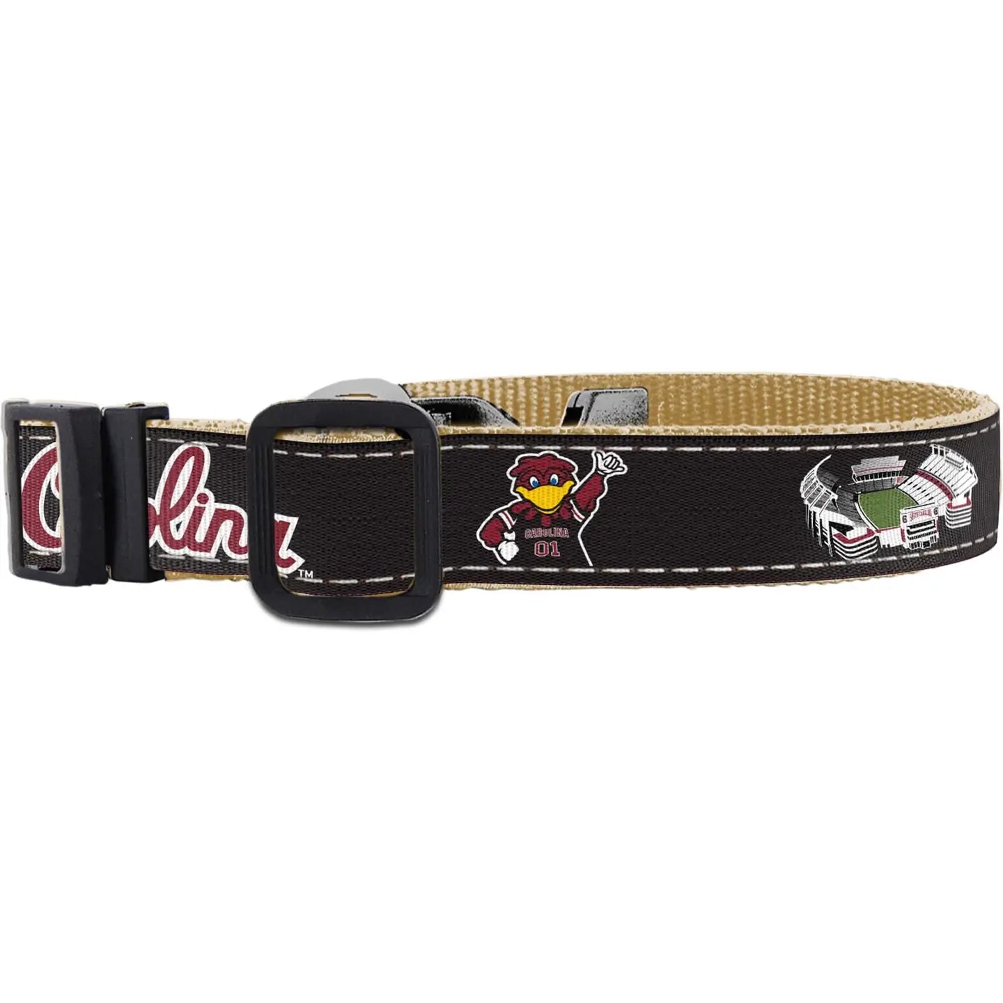 Gamecock Collegiate Woven Ribbon Dog Collar.