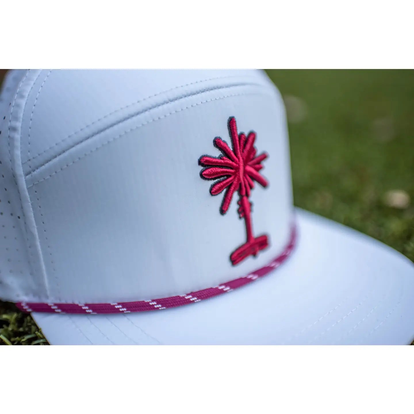 South Carolina Football White Palmetto Snapback Rope Hat